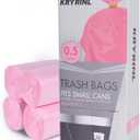 Strong Mini Trash Bags, 0.5 Gallon, 240 Counts, Small Garbage Bags for Bathroom, Kitchen, Home Trash Cans, Durable Plastic Bin Liners (Pink)