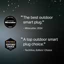 Kasa Outdoor Smart Plug, Smart Home Wi-Fi Outlet with 2 Sockets, IP64 Weather Resistance, Compatible with Alexa, Google Home & IFTTT, No Hub Required, ETL Certified(EP40), Black