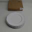Foraineam Pack of 12 White Charger Plates with Beaded Rim, 13 Inch Round Plastic Dinner Chargers, Scalloped Serving Plates for Table Settings Wedding Party Catering Event Decoration