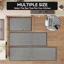 YDKGL Kitchen Rugs Non Slip Washable, Rubber Backing Soft Chenille Braided Kitchen Mats for Floor, Super Absorbent Kitchen Runner Rug Standing Mat Sink Mat, Easy to Clean, Black 17"x47"