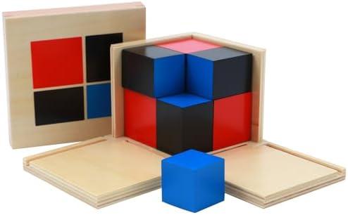 Adena Montessori Binomial Cube Montessori Sensorial Educational Toys for Kids Learning Early Educational Toys