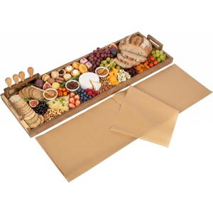 36" Extra Large Charcuterie Board with Cheese Knife Sets & 40Pcs Wax Paper