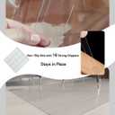 【16 Anti-Slip Stickers Included】 5'×7' Clear Vinyl Rugs for The Floor, Waterproof Vinyl Floor Mat, Plastic Floor Protector for Hardwood, Wipeable Clear Carpet Protector for Under Dining Table/Bedroom