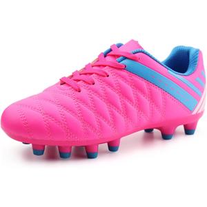 brooman Kids Athletic Soccer Cleats Boys Girls Outdoor Firm Ground Football Shoes