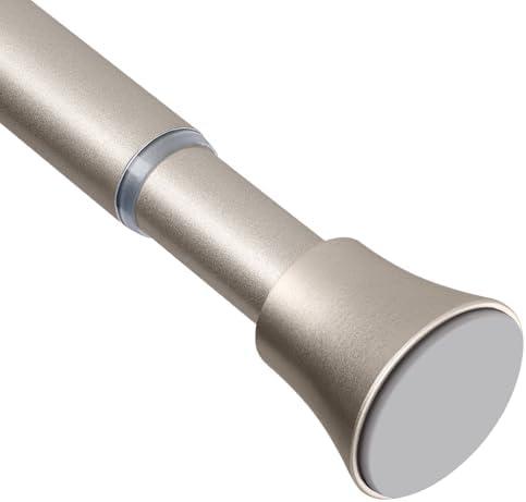 EBOATOP Silver Shower Curtain Rod - Tension Curtain Rod Adjustable 32 to 78 inch Spring Tension Shower Rod No Drilling Non Slip, Silver