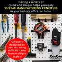 PegPro J, 1" & 2" Kit for Standard Wood Fiber pegboard  Durable Plastic Pegboard Hooks - for Garage, Kitchen, Craft Room, and More (J, 1" & 2" Hook - 72 Pack, Confetti Mix)