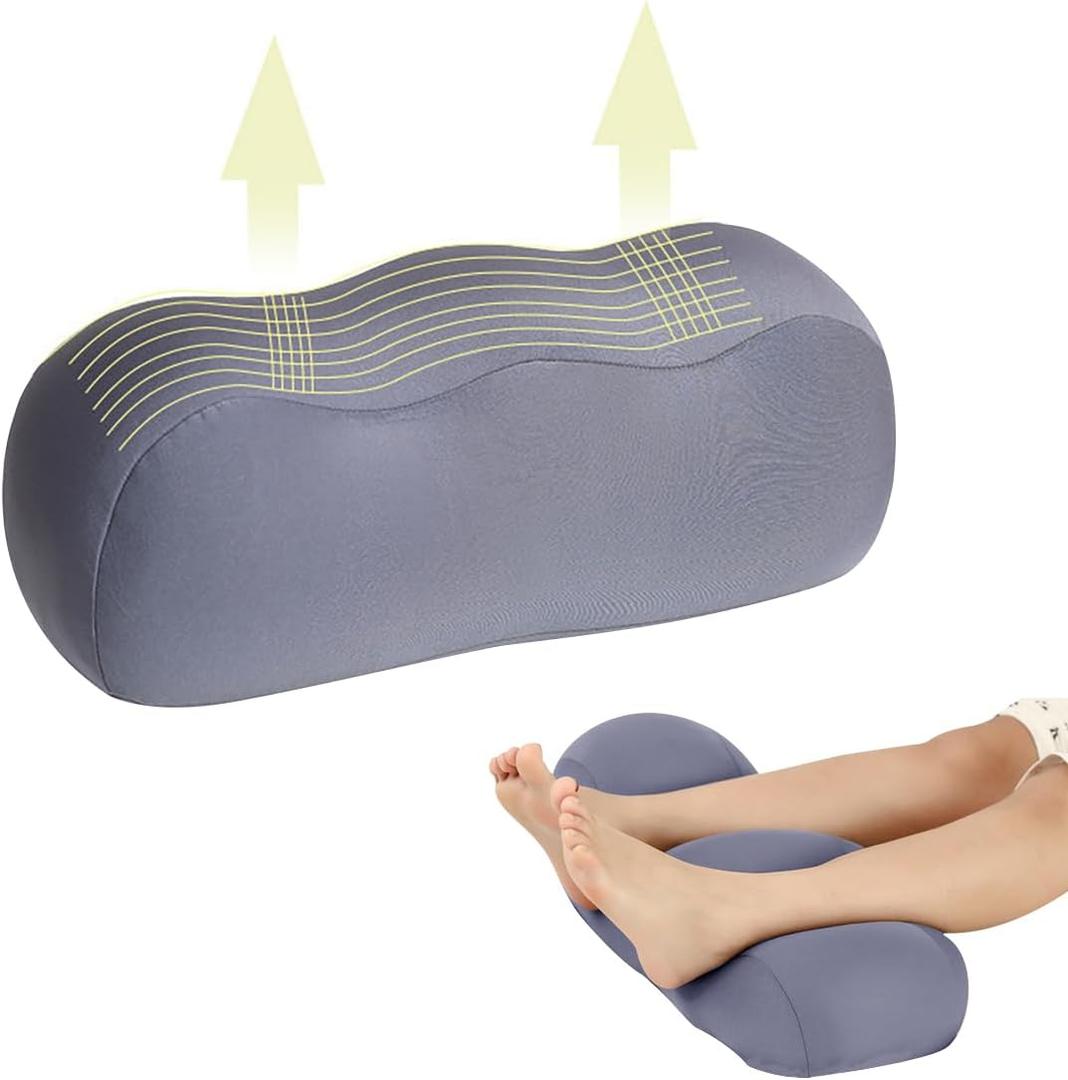Leg Pillows for Sleeping, Knee Support Pillow Bolster Pillow for Legs Foot Elevation Swelling Relief Pain Pillow, Leg Pillow for Lower Back Pain (Dark Gray)