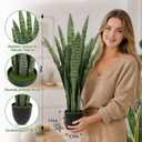 AXHJ 3FT Tall 2 Pack Artificial Snake Plant Faux Sansevieria with 24