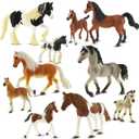 Zippytots 10PCS Horse Figurine Set Realistic Horse Figure Toys for Toddlers Educational Gift for Kids Perfect Party Favors Animal Figure Learnig Toys