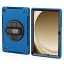 Omnpak for Samsung Galaxy Tab A9 Plus 11 inch Case 2024 (X210,X215,X216), Protective Cover for Galaxy Tab A9+ with 360 Rotating Stand, Hand Strap,Blue