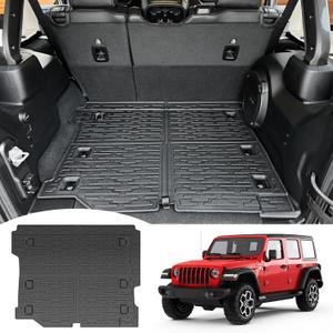 Cargo Mat Compatible with 2018-2025 Jeep Wrangler JL Unlimited 4 Door 4X4, Cargo Liner Rear All-Weather Protection Trunk Liner for 2024 Jeep Wrangler JL/JLU Accessories