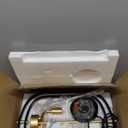 ACNKTZ Small Black and Gold Chandelier for Foyer, 4-Light Geometric Metal Entryway Light Fixture Hanging, Modern Farmhouse Pendant Lighting for Kitchen Island Breakfast Nook Bedroom Stairway Office