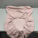 LavishCover Armless Chair Cover Office Desk Chair Cover, Waterproof and Elastic Criss Cross Chair Cover, Exquisite Vanity Chair Cover, Mid Back Wide Seat Accent Chair Covers(Pink,Corn, Just the Cover)