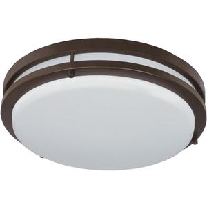 Good Earth Lighting Gel Jordan 14 in. LED Flush Mount LT Bronze, Dimmable, 1700 Lumen, 3000K, 50,000 Hour Rated Lamp Life