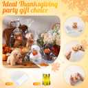 Vinsot 16 Pcs Thanksgiving Stuffed Animals Bulk Dog Plush with Pumpkin Maple Leaves Min Puppy Dog for Stuffed Animal Thanksgiving Theme Party Favors Gift
