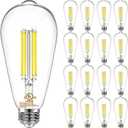 DAYBETTER 16 Pack Vintage LED Edison Bulbs, E26 Led Bulb 60W Equivalent, Dimmable Led Light Bulbs, High Brightness 800 LM Daylight 5000K, ST58 Antique LED Filament Bulbs, Clear Glass Style for Home