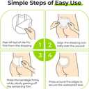 AUVON Sacral Silicone Foam Dressing with Clear Border for Easy Wound Monitoring, Waterproof & Breathable Foam Wound Dressing 7.2"x7.2", Absorbent Bed Sore Bandages, Box of 10 Sacral Pads