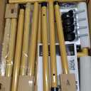 HYSEYY Double Rods Clothes Rack, Sturdy Rolling Clothing Rack, Portable Clothing Racks for Hanging Clothes - Metal Garment Rack Wardrobe Coat Rack for Bedroom Laundry Living Room, Gold