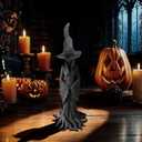 Halloween Witch Statue - 7.28 Inch Hand-Painted Gothic Figurine, Resin Witch Figurine Dark Fantasy Figurines Halloweens Indoor Decorations