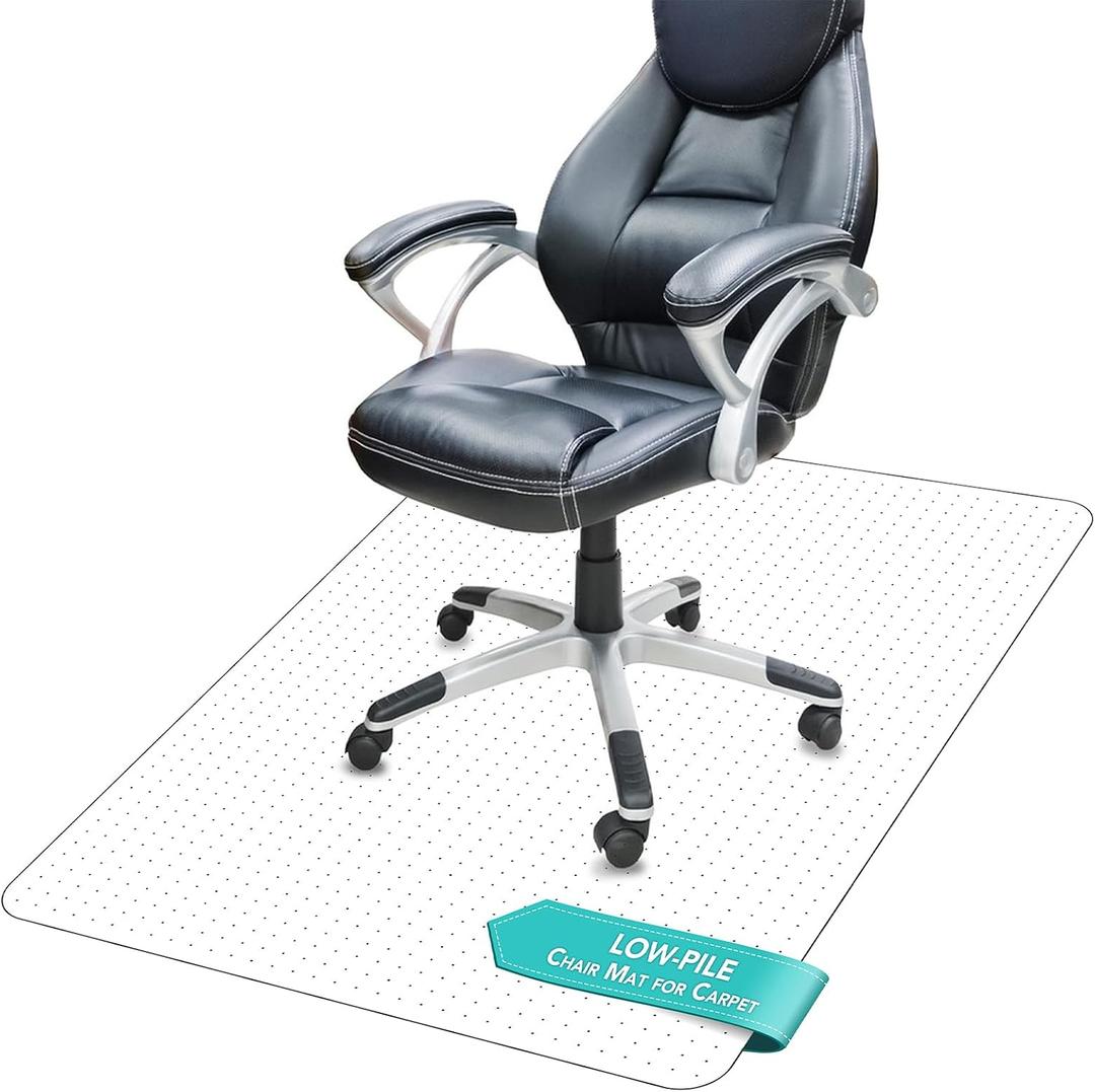 Thickened Chair Mat for Carpet- Low Pile Carpet Protector for Office Computer Desk Chair. Heavy Duty Desk Chair Mat for Carpeted Floors. Clear (Rectangular, 3mm Thick- 48x36), 0.12 inch - 48 inch x 36 inch