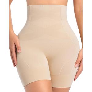 Tummy Control Shapewear for Women Seamless High Waist Shaper Shorts Butt Lifting Thighs Slimmer for Under Dress (Beige, XXL)