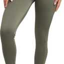 Spyder Womens Leggings - Soft Fleece Leggings with Pockets for Women High Waisted Yoga Pants Workout Gym Activewear (Small, Olive)