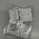 T Tulead 4 PCS Spring Loaded Hinges White Auto Close Door Hinges Self Closing Door Hinges for Commercial Residential Interior Exterior Doors 3.15"2.67"1.26" Door Hardware with Mounting Screws