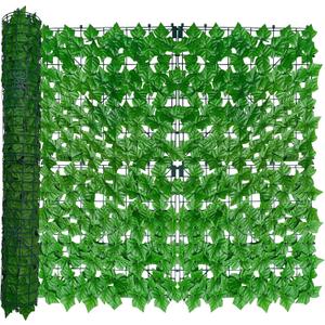 Artificial Ivy Privacy Fence Wall Screen,40X120 in UV-Anti Faux Greenery Backdrop Ivy Vine Leaf Hedges Fence Panels for Patio, Balcony, Garden, Backyard Indoor Outdoor Light Green Wall Decor