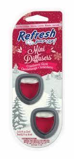 Refresh Your Car! Mini Diffuser - Car Air Fresheners, Cranberry Glow