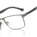 ZENOTTIC Blue Light Reading Glasses for Men Computer Readers Trendy Square Metal Frame Anti Glare