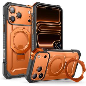 SUPCASE for iPhone 17 Pro Max Case with Stand (Unicorn Beetle Grip), Coral | Camera Control Cover, Compatible with MagSafe, Military-Grade Drop Protection, Anti-Slip Grip, Heavy Duty Magnetic Phone Case
