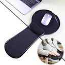 LL-COEUR Memory Foam Arm Support Wrist Rest for Table and Chair, Ergonomic Armrest Desk Extender, Multifunctional Computer Mouse Pad (Black)