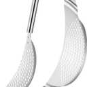 Boao 2 Pieces Pot Strainer with Handle Stainless Steel Colander Pasta Drainer Pan Pot Strainer with Recessed Hand Grips Suitable for Kitchen Different Sizes up to 10 Inches