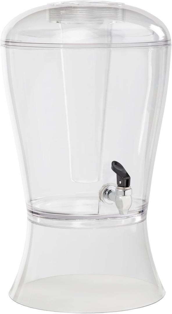 CreativeWare 3 Gallon Beverage Dispenser with Base Ice Cylinder Sleeve