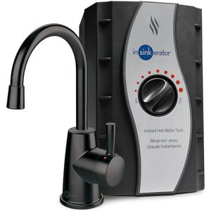 InSinkErator Stainless Steel Tank, H250MBLK-SS HOT250 System, Single-Handle Matte Black Faucet with 2/3-Gallon Instant Hot Water Dispenser