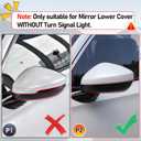 Moonlinks 1PC Mirror Lower Cover Compatible with Honda Civic 11th 2022 2023 2024 2025, Left Driver Side Civic Mirror Bottom Cover Cap Without Turn Signal Type Replaces for 76255-T20-A01