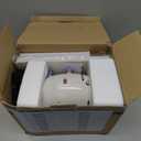 KPCB Tech Sewing Machine for Beginners [Full Set] with Finger Guard and Fabric Bundles - Mini Sewing Machine with Sewing Kits, Foot Pedal, US Adapter and Extension Table (White)