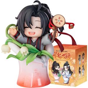 Anime Blind Box, Cute Mo Dao Zu Shi Porcelain Flowers Series Wei Wuxian LAN Wangji Blind Box Figure, Collectable PVC Figure for Birthday Gifts