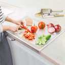 18x15 Inch Clear Cutting Board with Juice Groove, Acrylic Cutting Board with Counter Lip, Non Slip Cutting Boards for Kitchen Counter Decor, Pastry Mat, Birthday Gifts for Women