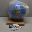 Interactive World Globe for Adults - Large 13 Inch Globe with Stand - Earth Globe with Illuminated Constellations Light Up at Night - Geographic Map for Kids - Educational Learning Gift - Compass to navigate it!