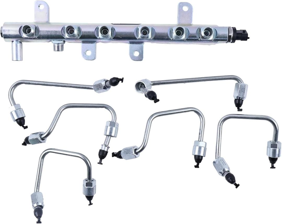 FridayParts Fuel Rail Fuel Line Kit 0445226044 4937282 | Compatible for 2007-2012 Dodge RAM 6.7L Engine 6.7L