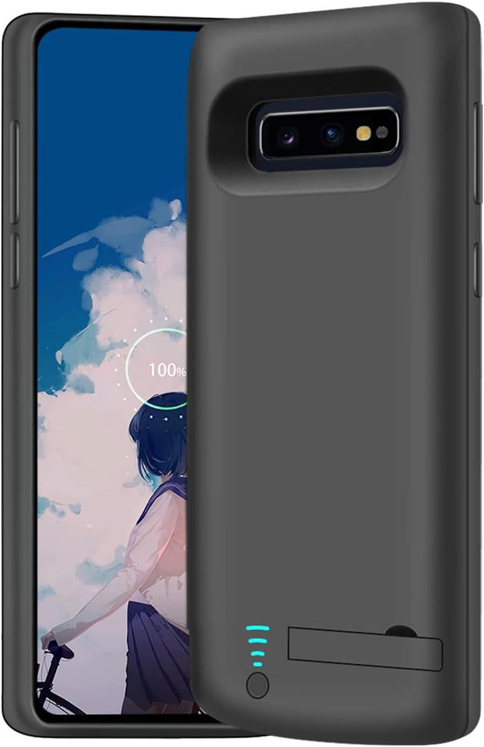 Battery Case for Samsung Galaxy S10e, 5000mAh Rechargeable Extended Battery Charging Case, Adds 1.2X Extra Juice (5.8 Inches) Black