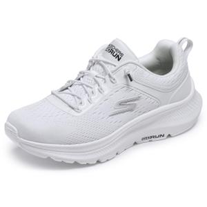 Skechers Women's Go Run Consistent 2.0 Duval Sneaker, White/Black, 9.5