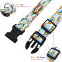 Tunkoo Pride Dog Collar Rainbow Cloud, Cute Adjustable Striped Collar with Strong Plastic Buckle - for Small Medium Large Pets, M