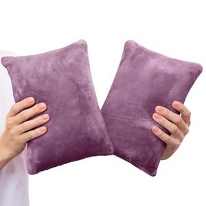 2 Pack Small Pillow, Memory Foam Mini Pillow 11 X 7 Inches for Travel, Sleeping, Nap and Neck, Knee, Lumbar Support, Tiny Cushion for Pet, Dogs (Purple)