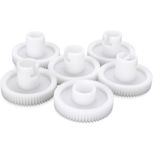GER-9056S Replacement Gear Set, for A Series Upright Glass Washer, 6 Pack White Plastic Gears