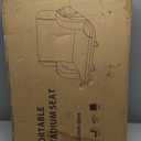 HOPERAN Stadium Seats for Bleachers with Back Support, Half-fold Portable Bleacher Chairs with Back and Cushion, 600D Waterproof Reclining Extra Wide Bleacher Seat for Outdoor Sports (25", Black 2pcs)