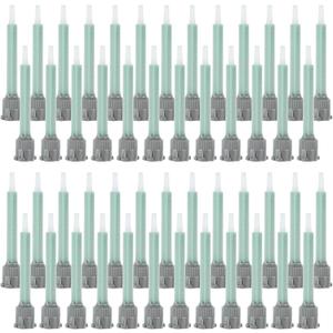 LANIAKEA 50 Pcs 3.5 Inch Epoxy Mixing Nozzle Tip Resin Mixer Adhesive Gun Applicator, 1:1 & 1:2 Static Mixer Plastic Resin Mixing Tip
