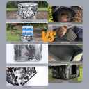 Indestructible Cat House Outdoor with Two-Sided Escape Door, Insulated and 100% Waterproof, Outside Weatherproof Feral Cat Shelter for Winter, Oxford Cloth Upgraded(Camouflage, L)