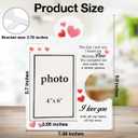 2 x Romantic Couple Gifts Photo Frame,Birthday Wedding Gift for Girlfriend Boyfriend Wife Husband, Display 4x6 Photo